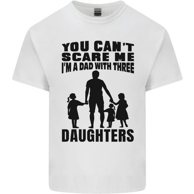 Dad mit Drei Daughters Lustig Vatertag Herren Licht Baumwoll
