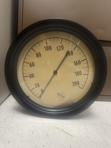 Ashcroft 14” Large Air Pressure Guage 0-200 Antique Works Well
