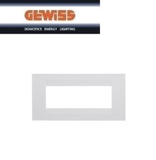 PLACCA GEO 6 POSTI GEWISS CHORUS GW16406TB BIANCO LATTE.