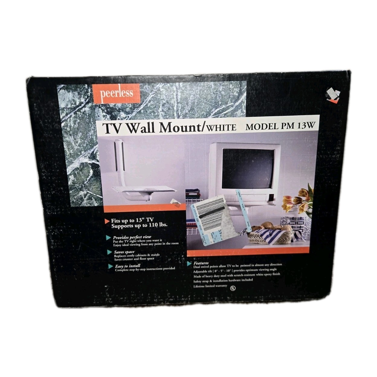 New* Peerless 1995 Television Wall Mount 13" - 27" CRT TV 10