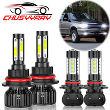 For 2003 2004 05 Dodge Ram 1500 2500 3500 4X White LED Headlight Fog Light Bulbs