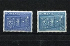 ROMANIA 1938 LITTLE ENTENTE WITH CZECH & YUGOSLAVIA SCOTT 470-471 PERFECT MNH