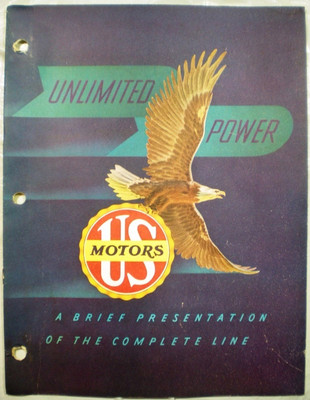 U.S. Electrical Motors Catalog Uniclosed ASBESTOS Windings 1953 Aircraft