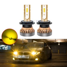 3000k Yellow Led 100w H7 High Beam Headlight As Daytime Running Light Drl Bulbs