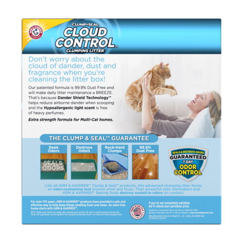 ARM & HAMMER Cloud Control Multi-Cat Clumping Cat Litter w/Hypoallergenic ,14 lb - Picture 2 of 11