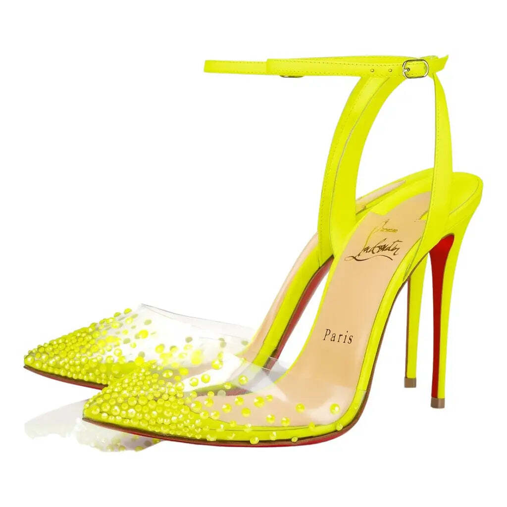 Christian Louboutin イエロー サンダル イエロー（黄色）系 Christian Louboutin(クリスチャンルブタン