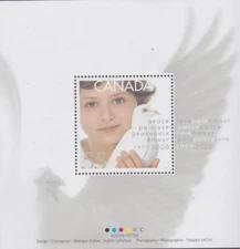 Canada 1999 Souvenir Sheet #1813 Millenium Issue Dove (Child and Dove) - MNH
