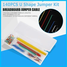 140Pcs U Shape Solderless Breadboard Jumper Cable Wire Kit