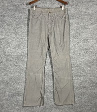 VINTAGE 70s 80s Levis Corduroy Pants Mens 32x31 Gray 517 Talon Flare White Tab