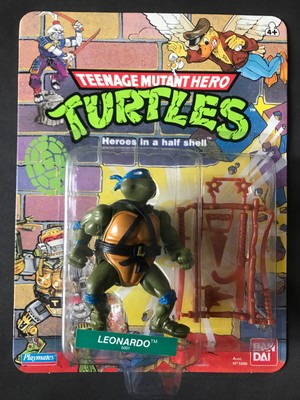 BANDAI TMNT 1988 Leonardo 20 Back Teenage Mutant Ninja HERO Turtles EURO MOC NEU