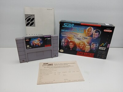 Star Trek The Next Generation Future's Past 1991 Super Nintendo with Box Tested 