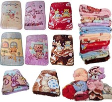 2ply Soft Mink Baby Cot/Pram Warm Fleece Blanket Toddler Boys & Girls 100x140CM