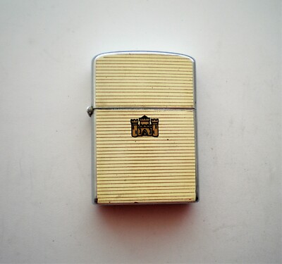 Vintage Hadson Kent Castle Flip Top Gasoline Gas Lighter Made In Japan 