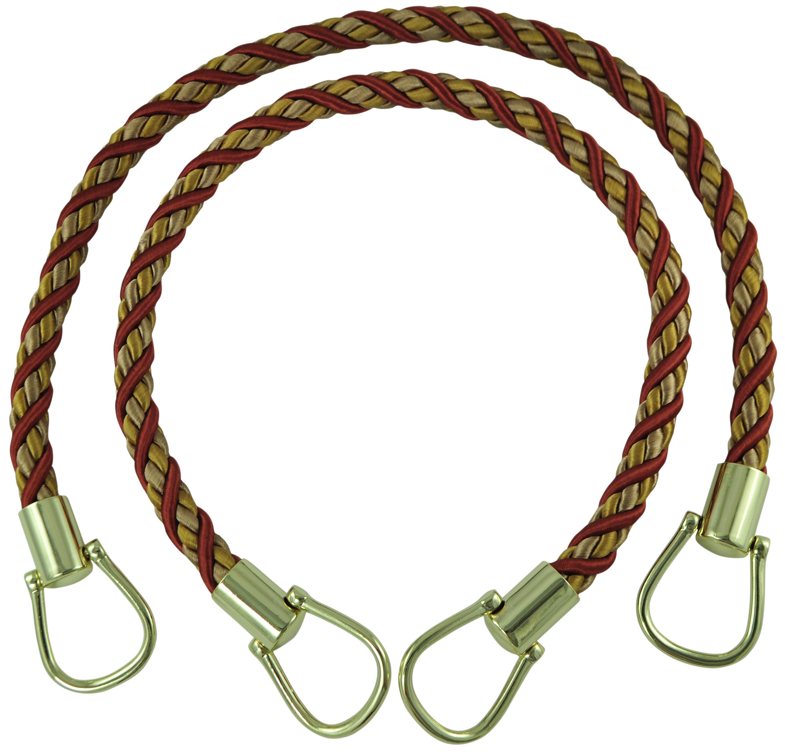 Orange Gold Pink 18"" Rope Tiebacks Cinnamon Toast [Pair Of]