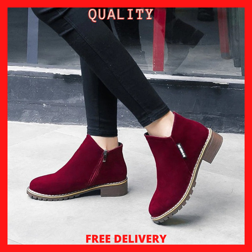 Botas Cortas Para Mujer, Botas Cortas A La Moda Para Mujer, Zapatos De  Cuero | eBay