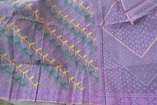 Dhakai Jamdani Saree, laveder Jamdani. half silk Jamdani saree