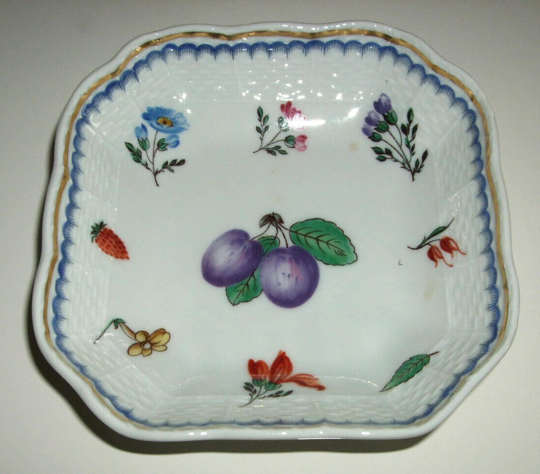 Richard Ginori Schale " Italienische Früchte " aus Nachlass - 13 x 11,5 x 3 cm