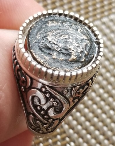 Alexander the Great Portrait Ancient Greek King Cassander Coin Solid Silver Ring - Picture 2 of 10