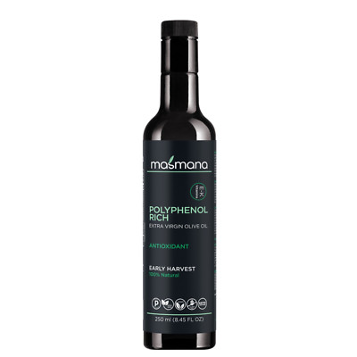 Extra Virgin Olive Oil High Polyphenols 100% Natural Early Harvest 250ml Masmana