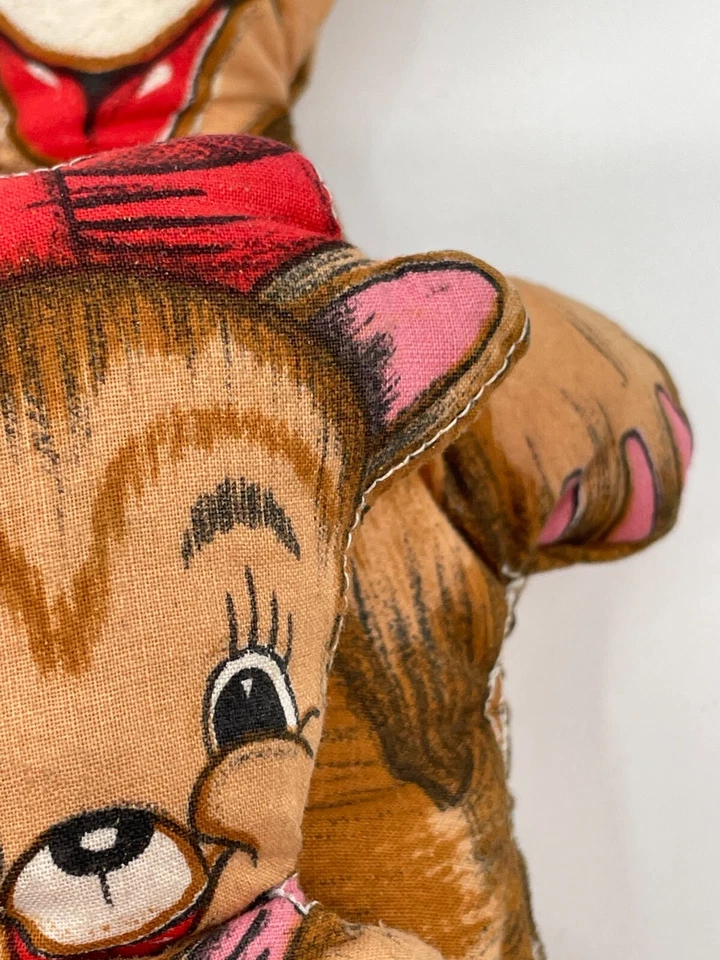 Vintage Kangaroo Family Cut N Sew Panel Finished Stuffed Pillow Toy 1960s - Image 4 of 4