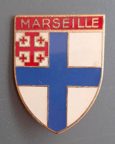 Insigne Boutonnière Religieux EMI COEUR SACRE - Émail Original - 12 Mm - France 1919-1930