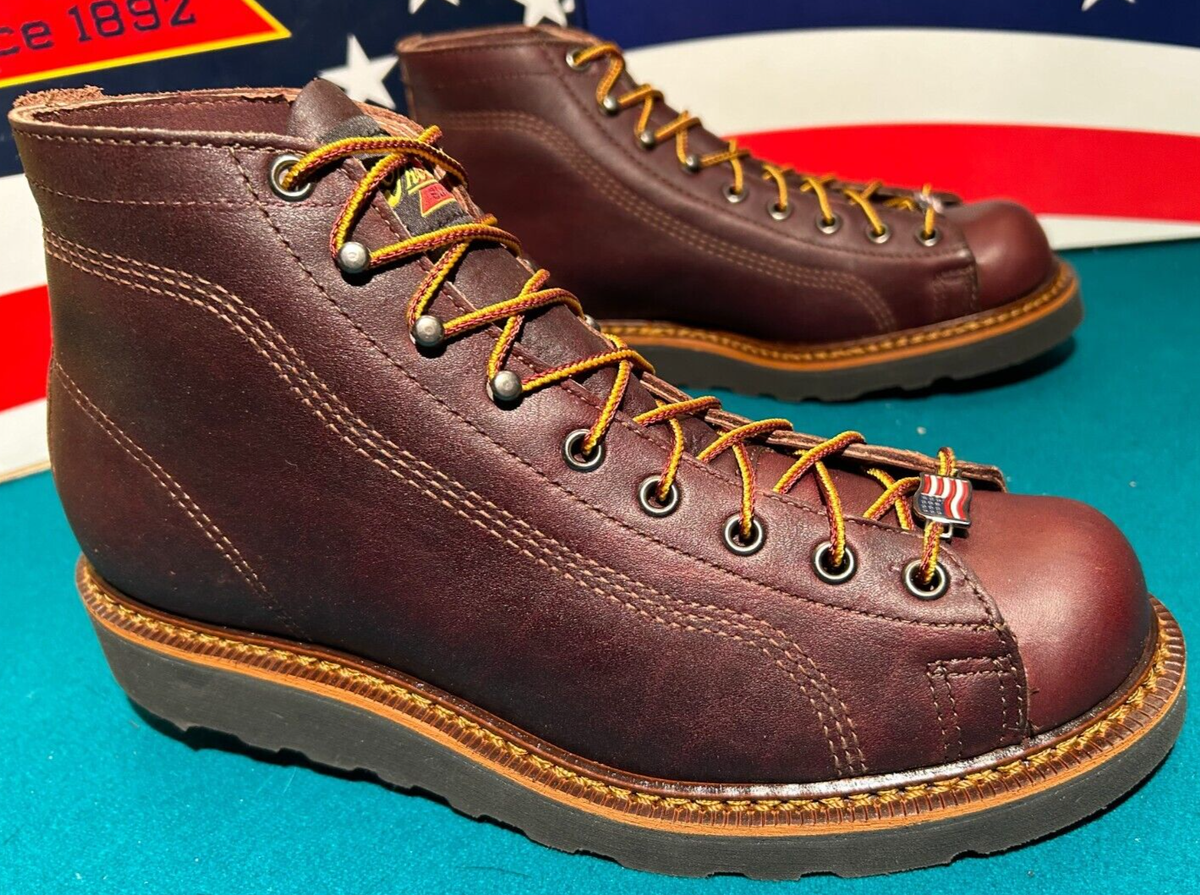 New Thorogood American Heritage Lace-to-Toe Wedge Sole Roofer Boot