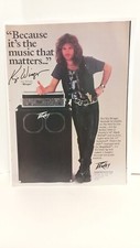 KIP WINGER PEAVEY BASS GUITAR AMPLIFIERS  1989  - 10X8 - PRINT AD. m1