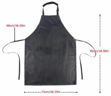Vinyl Apron Heavy Duty Waterproof Rubber Black, Dry Dishwashing by Homsolver