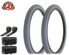 ALTA BICYCLE WIRE BEAD CRUISER TIRES 26 x 2.125 GRAY HEAVY DUTY DIAMOND 6pc SET.