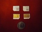 Lot of 4 Verizon CDMA Micro Sim Cards from Apple iPhone NOT FOR ACTIVATION! READ