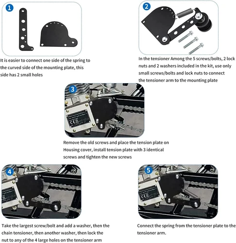 Black Spring Loaded Chain Tensioner For 49cc 66cc 80cc Engine Motorized Bike - Picture 6 of 12