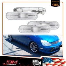 For 02-05 Honda Civic Si EP3 3DR Chrome Front+Rear Bumper Side Marker Light 4PCS
