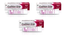 NEW  Cushion Grip Soft Thermoplastic Denture Adhesive Waterproof 1 Oz PACK OF 3 