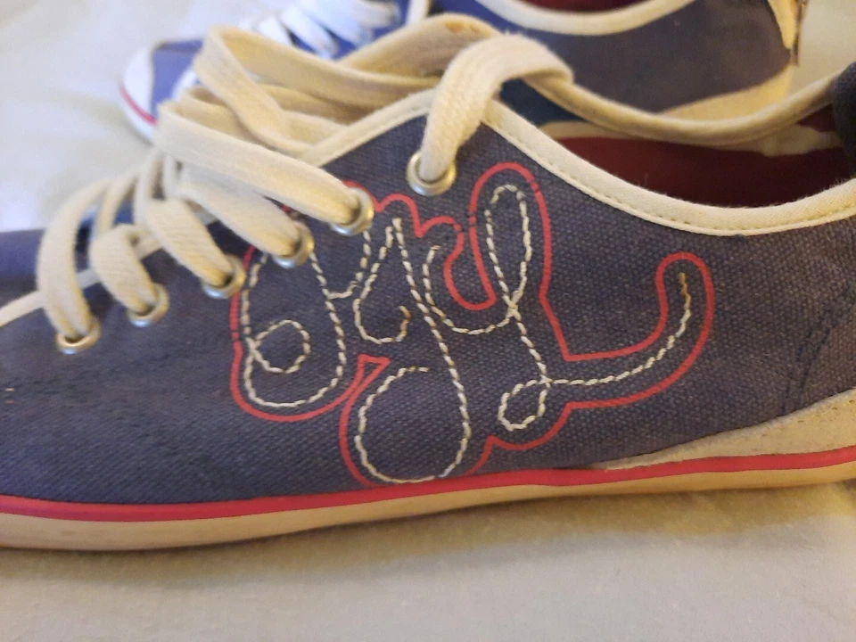 PEPE JEANS London ÚNICAS Tenis Lona Azul Con Cordones Parte Superior Baja Wm 7 M Foto 3 de 4