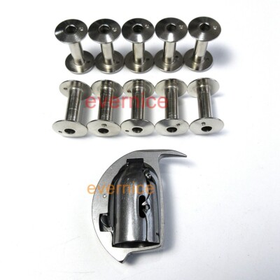 Shuttle Hook Closed Frame & 10 Spulen für SINGER 45K Adler 104 Necchi 630