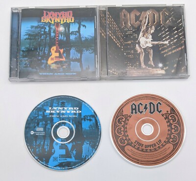 Lynyrd Skynyrd Then and Now + AC/DC Stiff Upper Lip CD Lot BOTH TESTED