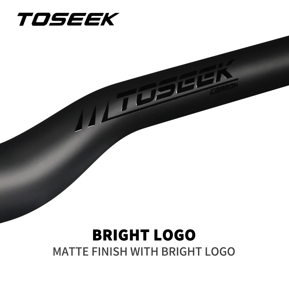 Manubrio MTB In Carbonio TOSEEK – Piatto/Riser 31,8mm – Larghezza 580-760mm – Opaco