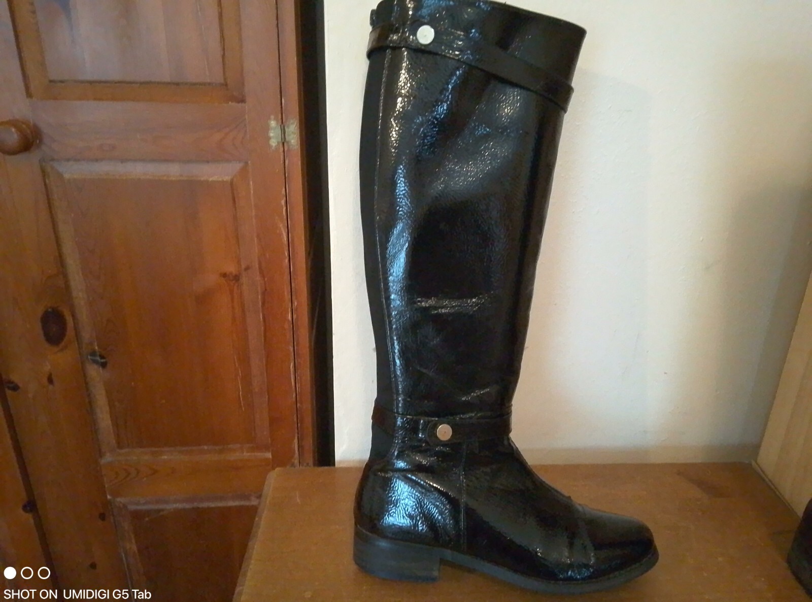 Miss KG Black Patent Riding Boots Size 6 eBay