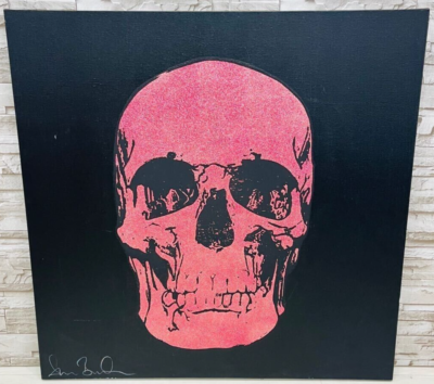 シェーンボーデン Shane Bowden スカル サイン入り 絵画 Shane Bowden - Scull Signed Original Art Painting Mixed Media on
