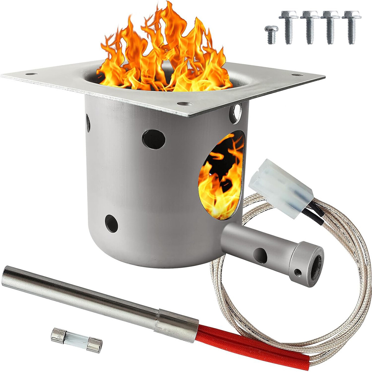 Stainless Steel Fire Burn Pot Replacement for Traeger & Pit Boss Pellet Grill