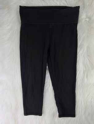 VICTORIA SECRET LOVE PINK Yoga Leggings Black S pant Cotton