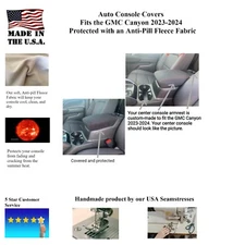 Auto Console Cover-Fits the GMC Canyon 2023-2024 Fleece Material (CANFL)