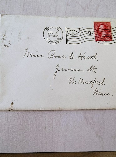 Brief, Scotts #220 gestempelt 1899 Boston Flag Cancel