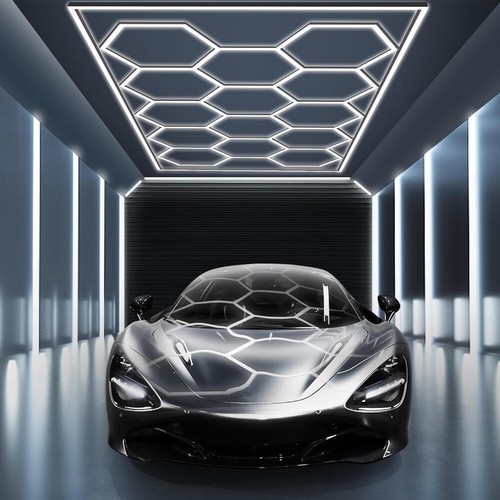 Sechseck LED-Beleuchtung Auto Detail Garage Werkstatt Einzelhandel Licht Wabe# 6