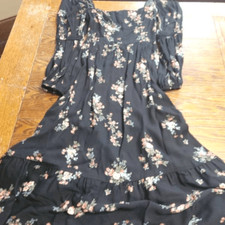 Reformation Mica Dress Marisol Black Floral Long Sleeve size 4