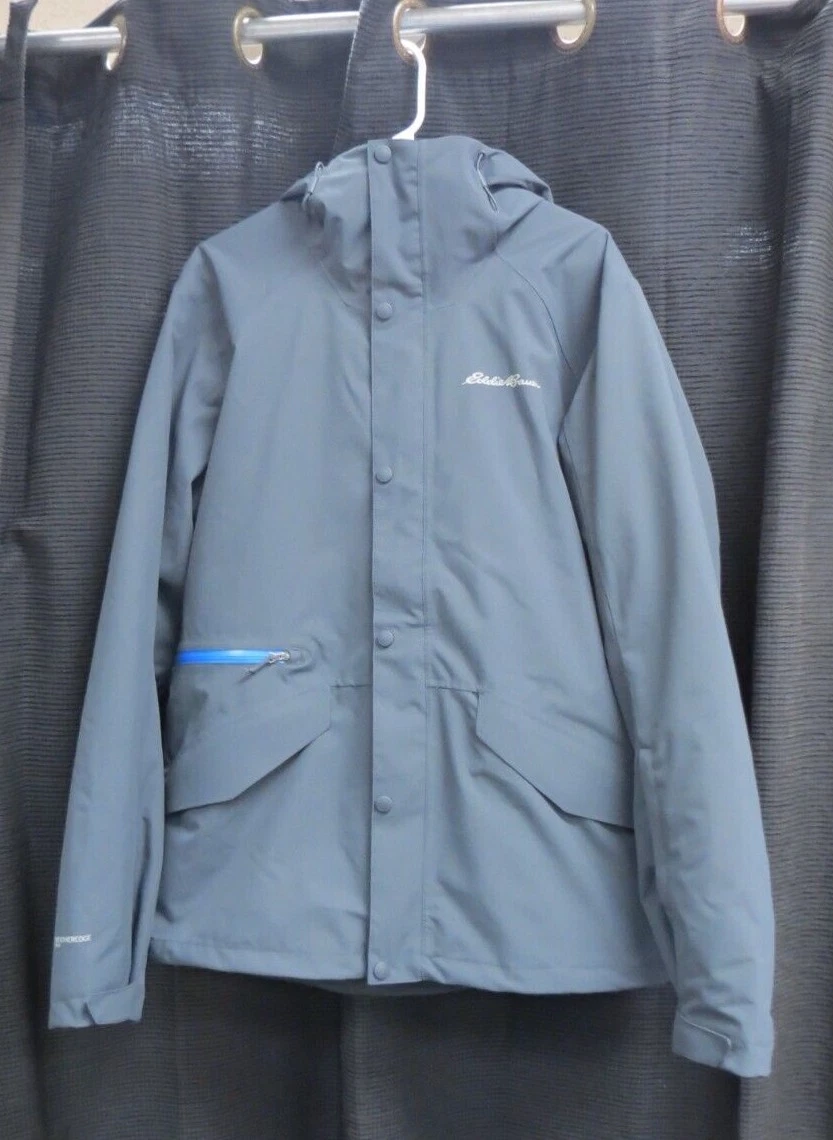 EDDIE BAUER 0905 MENS MR SKI-IN-1 WEATHER EDGE STORM REPEL JACKET STORM SZ L NEW