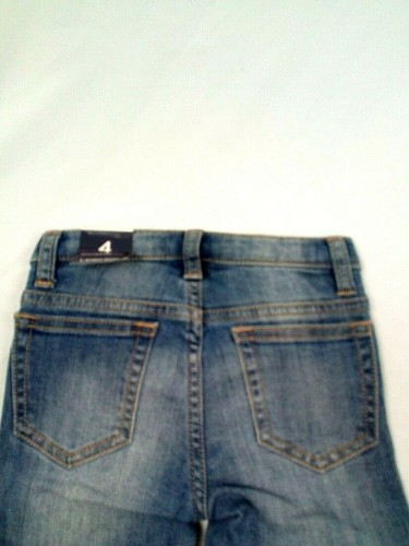 Lands’End Girls Stretch Jeans Shorts with Cuffed Legs and Adjustable Waistband - Picture 5 of 8