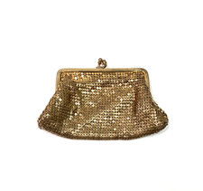 VINTAGE MADE IN BELGIUM, GOLD MESH KISS LOCK COIN PURSE, NO LABEL