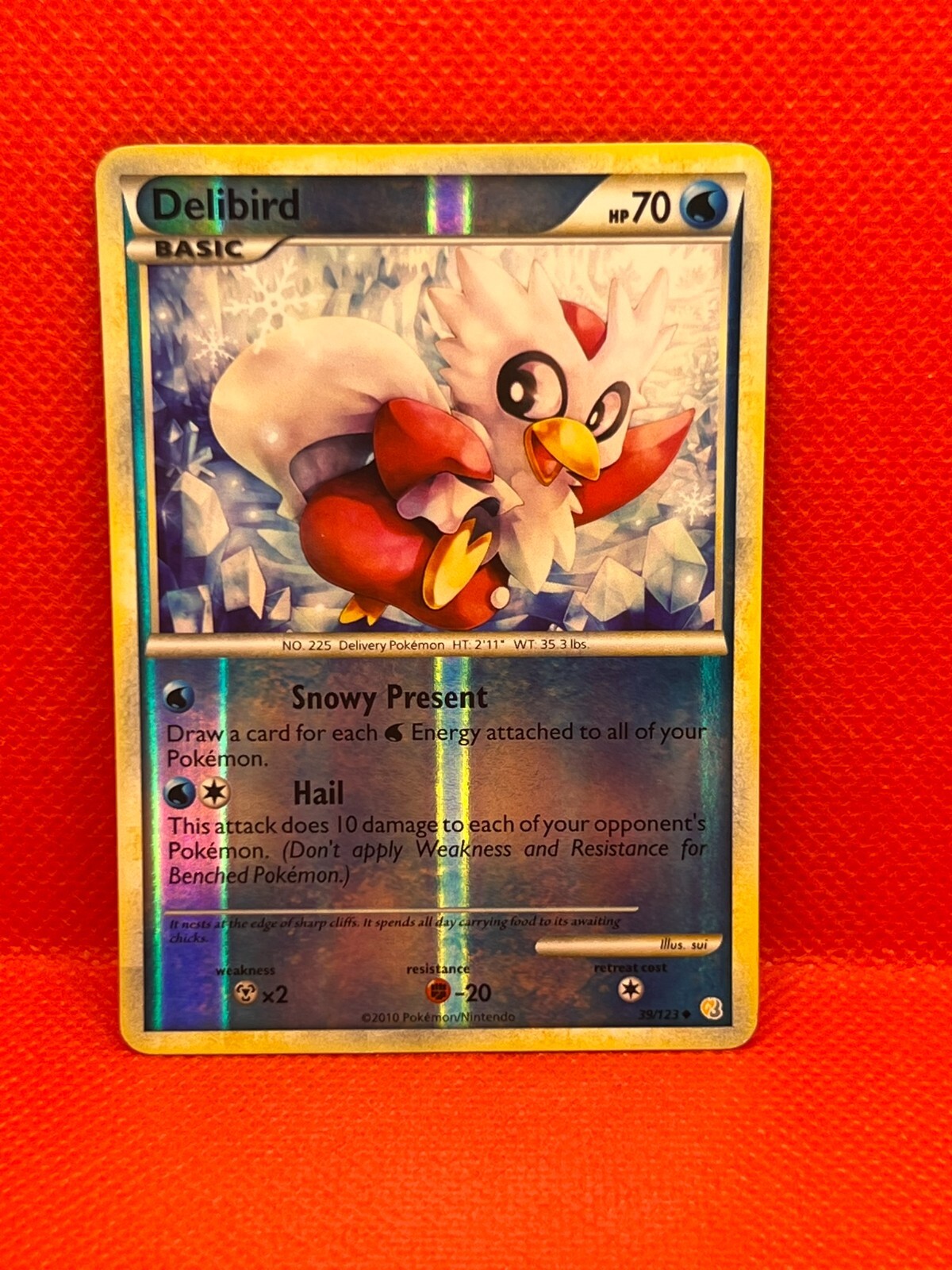 Pokémon TCG Delibird Reverse Holo Foil 2010 39/123 HGSS