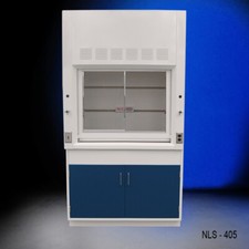 Fisher American 4' Laboratory Fume Hood w/ General Storage Cabinet / E1-133